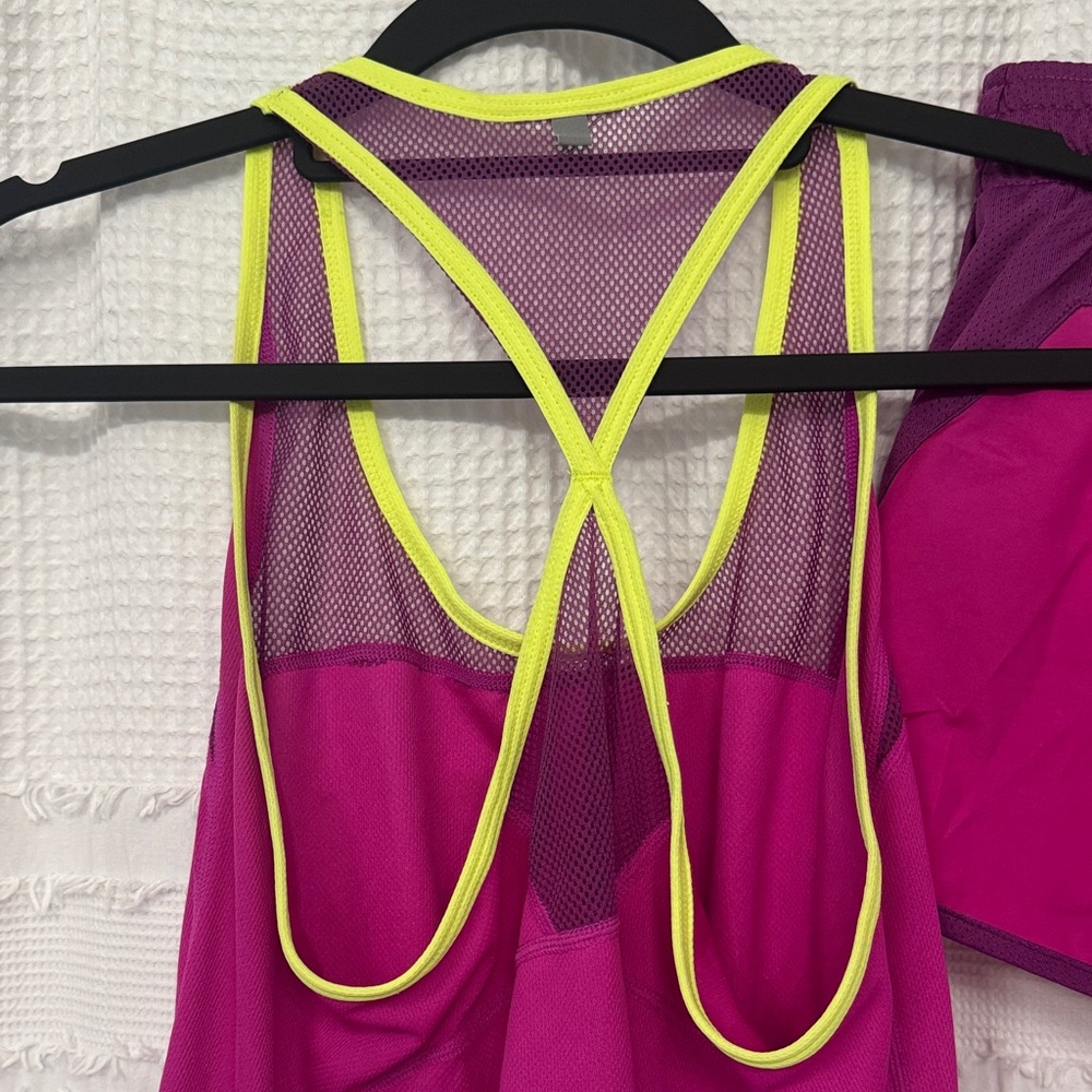 Nike Pink and Yellow Athletic Shorts - Picture 5 of 6